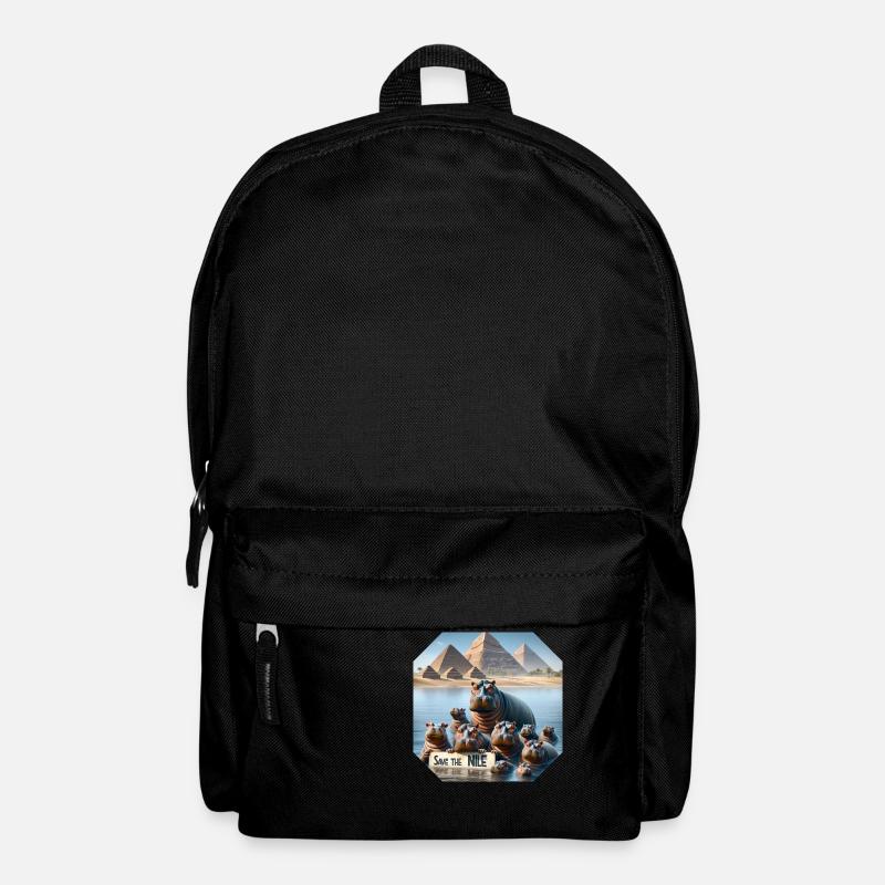 Hippopotamus Family - Backpack - black