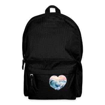 Welle Meer - Rucksack - Schwarz - Vorne