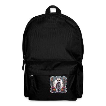 La Catrina/ Tattoo / Mexiko / Tier / Katze - Rucksack - Schwarz - Vorne