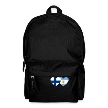 Finnland Argentinien Flagge Herz - Rucksack - Schwarz - Vorne