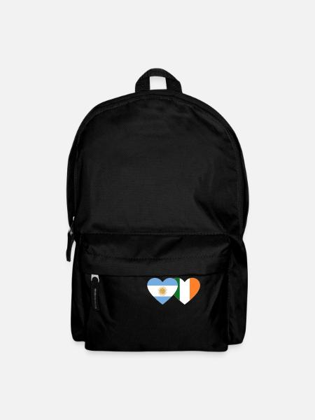 Flag of Argentina Ireland - Backpack - black