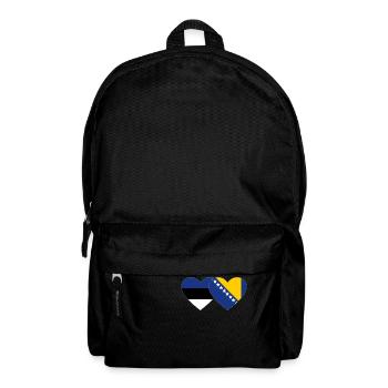 Estland Bosnien Flagge Herz - Rucksack - Schwarz - Vorne