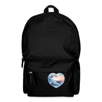 Coeur ondulé - Sac à dos - noir - Devant