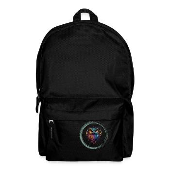 Eule, Krafttier, Weisheit, Intuition,Schamanisches - Rucksack - Schwarz - Vorne