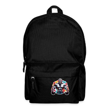 Bodybuilder / Sports / Fitness / Monkey / Muscles - Backpack - black - Front
