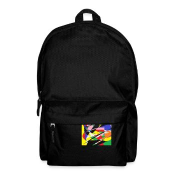 Muster - Rucksack - Schwarz - Vorne
