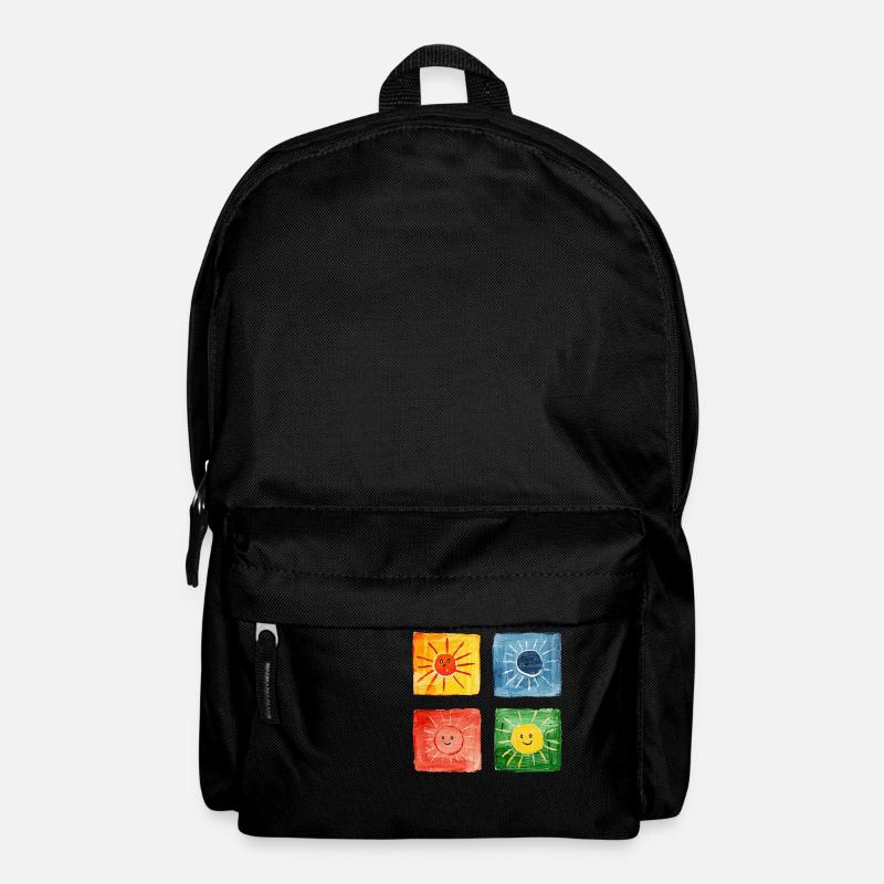 bunte Sonnen - Rucksack - Schwarz