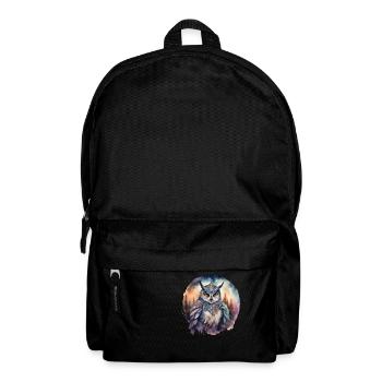 Power animal owl intuition creative energy, - Backpack - black - Front