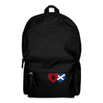 Albanie Ecosse Drapeau Coeur - Sac à dos - noir - Devant