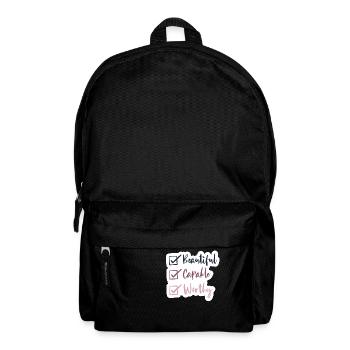 Beautiful - Capable - Worthy - Rucksack - Schwarz - Vorne