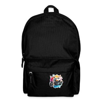 Biker / Motorcycle Rider / Biker / Two-Wheeler / Cross - Backpack - black - Front