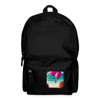 Luftballon Geschenkidee - Rucksack - Schwarz - Vorne
