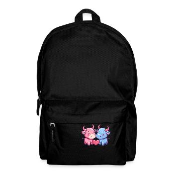 Stier Comic Paar Liebe - Rucksack - Schwarz - Vorne