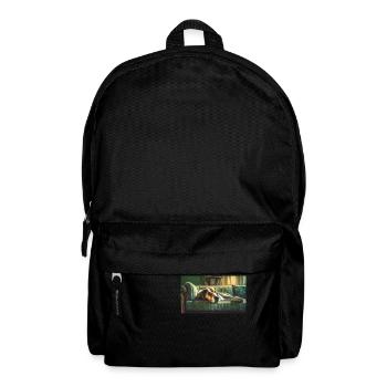 Niedliche Tiere chillen – Hund - Rucksack - Schwarz - Vorne