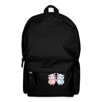 Alpaca Llama Couple In Love Animal Valentine's Day - Backpack - black - Front