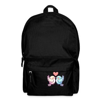 Couple De Colombe En Amour Oiseau Paix Saint Valentin - Sac à dos - noir - Devant