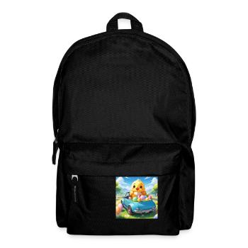 CHICK SITTING IN CAR - Backpack - black - Front