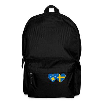 Kosovo Schweden Flagge - Rucksack - Schwarz - Vorne