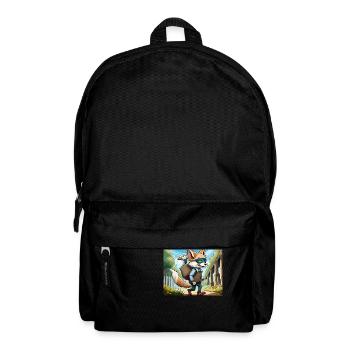 Deutsche Kinderreime illustrierter Comic Backen, Backen - Rucksack - Schwarz - Vorne