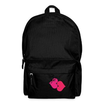 Love you , bisou bisou - Sac à dos - noir - Devant