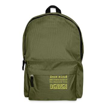 witzige sprüche sixpack - Rucksack - Olivgrün - Vorne