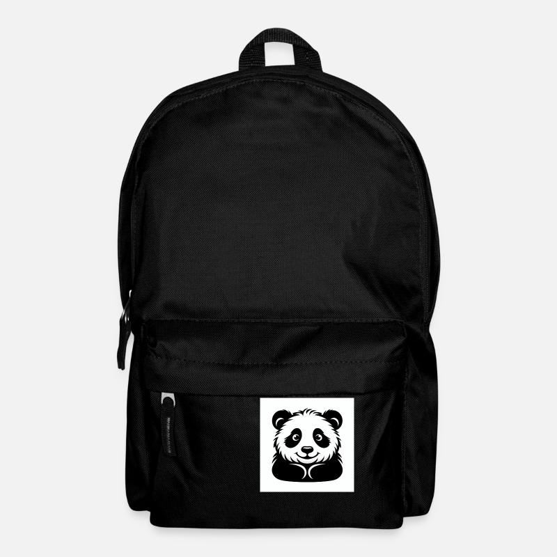 Fröhlicher Pandabär - Rucksack - Schwarz