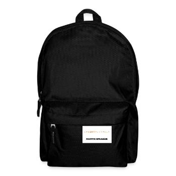 Native speakers, Japanese - Backpack - black - Front