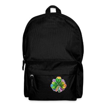 Trèfle / porte-bonheur / symbole / charme irlandais - Sac à dos - noir - Devant