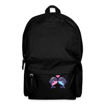 Wal Paar Liebe Couple Verliebt - Rucksack - Schwarz - Vorne
