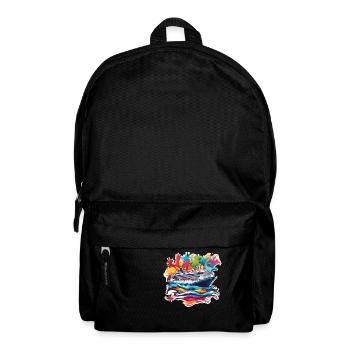 Pirate Ship / Boat / Sea / Ocean / Waves - Backpack - black - Front
