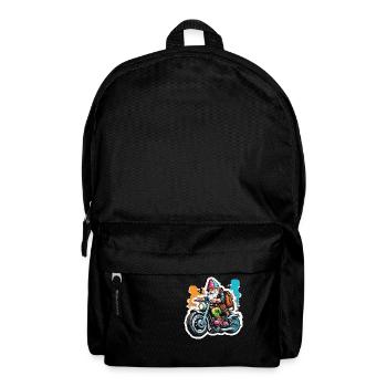 Garden Gnome / Fairyland / Leprechaun / Gnome / Logo - Backpack - black - Front