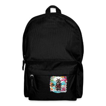 Samurai / Japanisch / Harakiri / Katana / Mann - Rucksack - Schwarz - Vorne