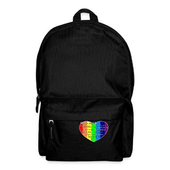Sei ein Mensch - Rucksack - Schwarz - Vorne
