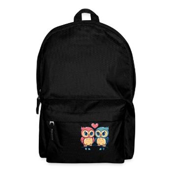 Owl Couple Couple Love Couple In Love - Backpack - black - Front