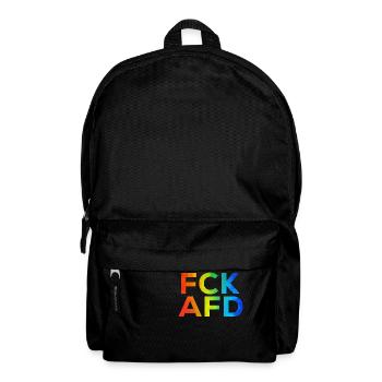 FCK AFD Regenbogen - Rucksack - Schwarz - Vorne