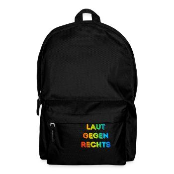 Laut gegen rechts Nr 08 - Rucksack - Schwarz - Vorne
