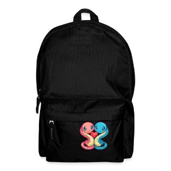 Serpent Cobra Couple Amour Couple Amoureux - Sac à dos - noir - Devant