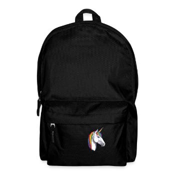 Pixelated Unicorn pixel unicorn, mythical creatur - Backpack - black - Front