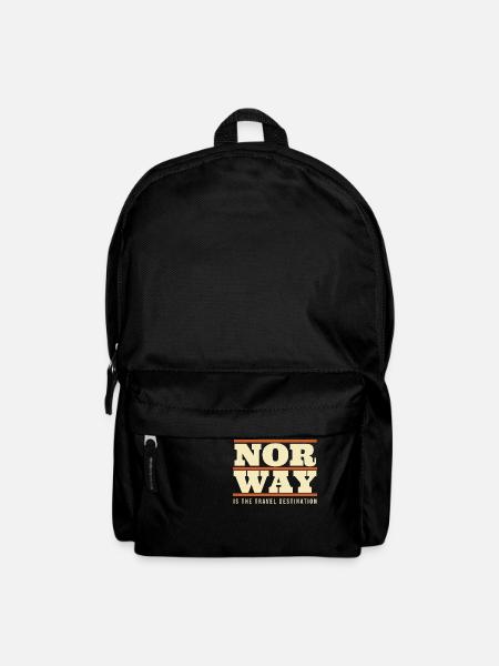 Norway - Travel Destination - Backpack - black