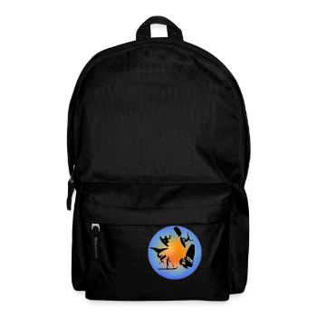 Rond jaune bleu grain wing wind kite - Sac à dos - noir - Devant