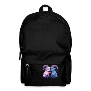 Couple De Chèvre De Montagne Amour Chèvre Amoureuse - Sac à dos - noir - Devant