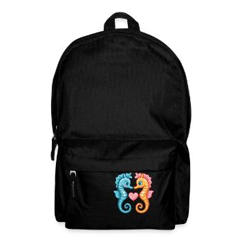Hippocampe Couple Amour Couple Amoureux - Sac à dos - noir - Devant