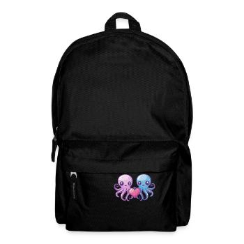 Poulpe Couple Amour Couple Amoureux - Sac à dos - noir - Devant