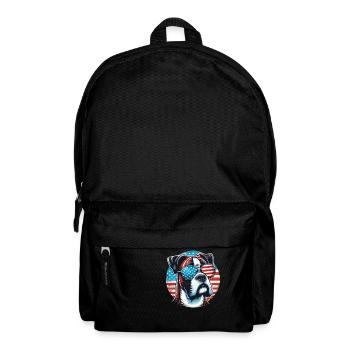 Boxer Amerikanische Flagge und Sonnenbrillen - Rucksack - Schwarz - Vorne
