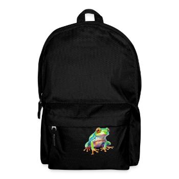 Wasserfarbe Frosch - Rucksack - Schwarz - Vorne