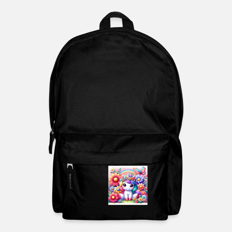 Licorne de dessin animé - Sac à dos - noir