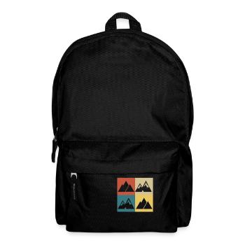Retro Vintage Berg - Rucksack - Schwarz - Vorne