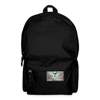 Skelett in der Schule - Junge niedliche kleine Monster - Rucksack - Schwarz - Vorne