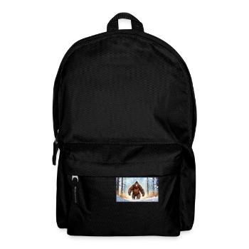 Sasquatch Bigfoot im Wald - jung niedlich - Rucksack - Schwarz - Vorne