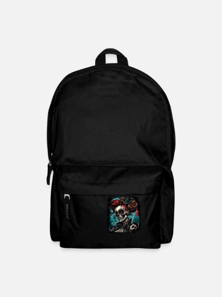 Skull / Totenkopf / Skelett / Gothic / Tattoo - Rucksack - Schwarz